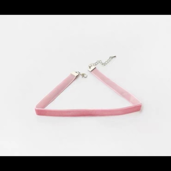 Pink velvet choker - Picture 1 of 1